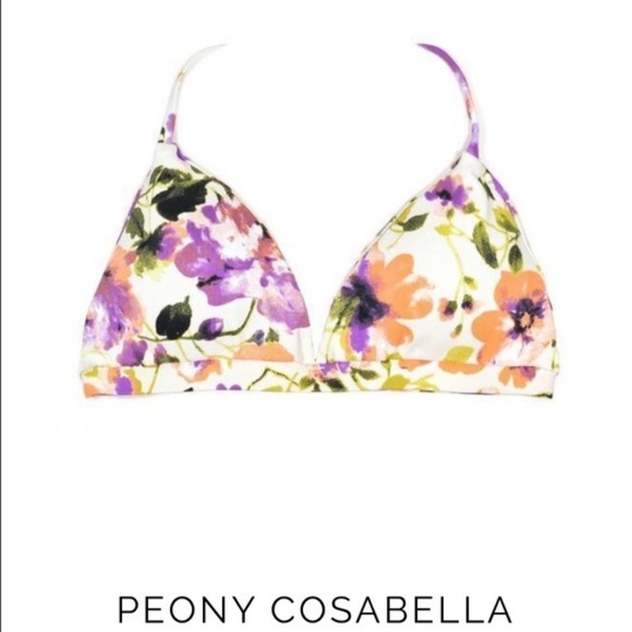 Midori Trendy Peony Floral Sexy Summer Bikini Top - Picture 8 of 8